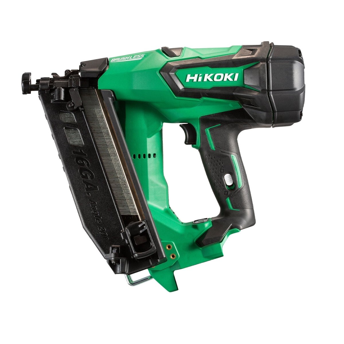 HiKOKI NT1865DA(H4Z) 18V Brushless 16G 20º Angled Finish Nailer, Skin Only - AIMS Industrial Supplies