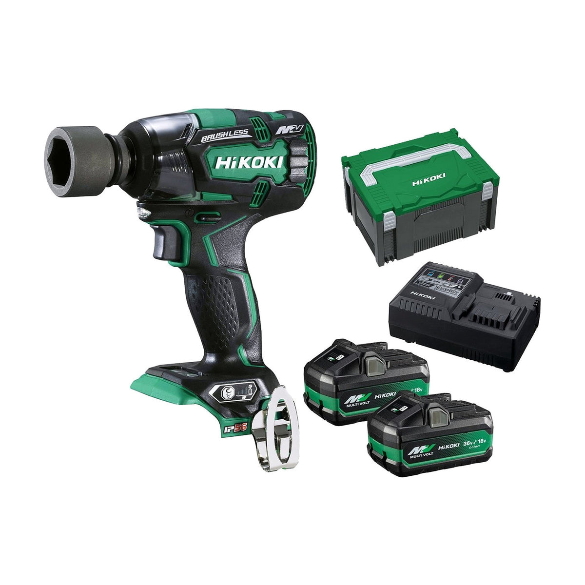 HiKOKI WR36DE(HRZ) 36V Brushless 1/2" Impact Wrench Kit