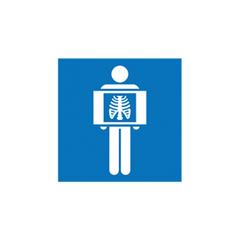 Hospital/Nursing Home Sign - X-Ray Symbol 150 x 150mm Polypropylene