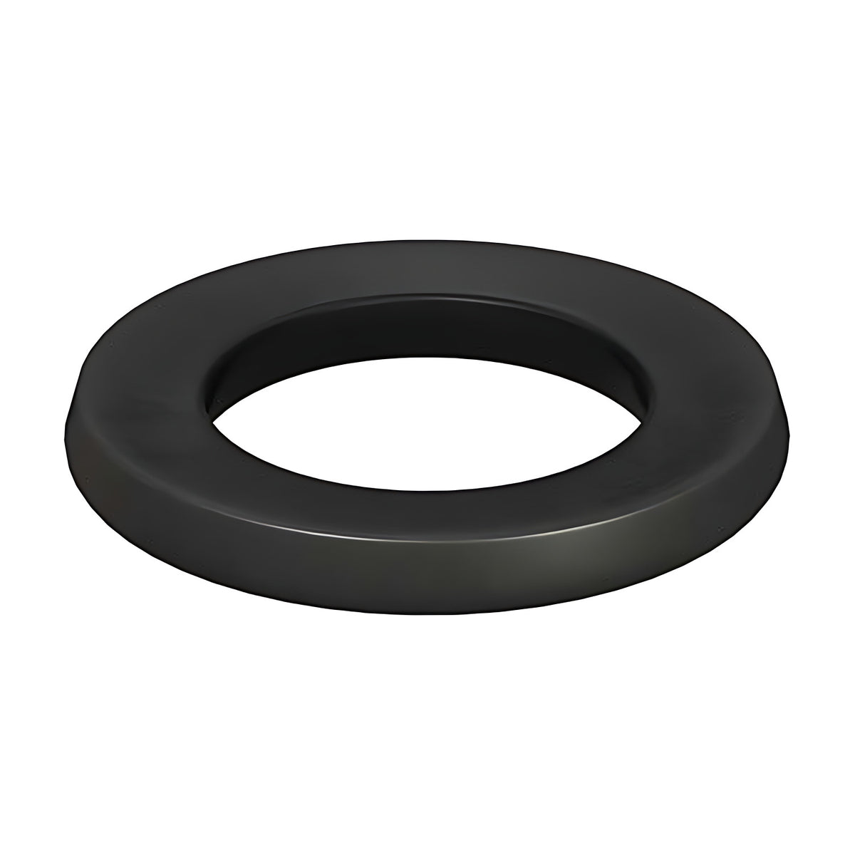 Schnorr HS load washer, black, M8 to M30, thick round black washer with chamfered edge and centre hole, single piece