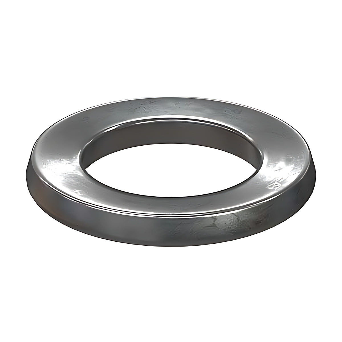 Schnorr HS load washer, zinc plated, M6 to M30, thick round silver zinc washer with chamfered edge and centre hole