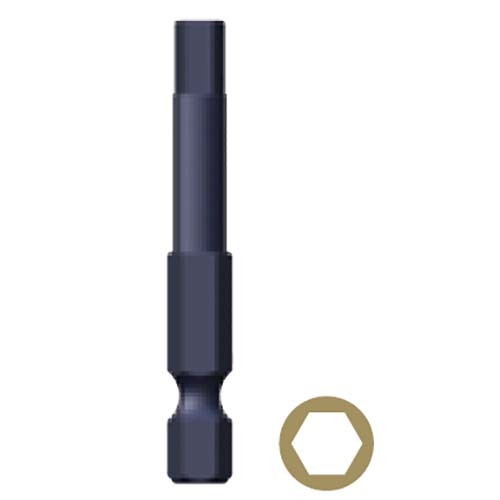 HX5 x 50mm Power Hex Standard Drive Bit 1/4" S2 Alloy Steel - Box of 25 - AIMS Industrial Supplies