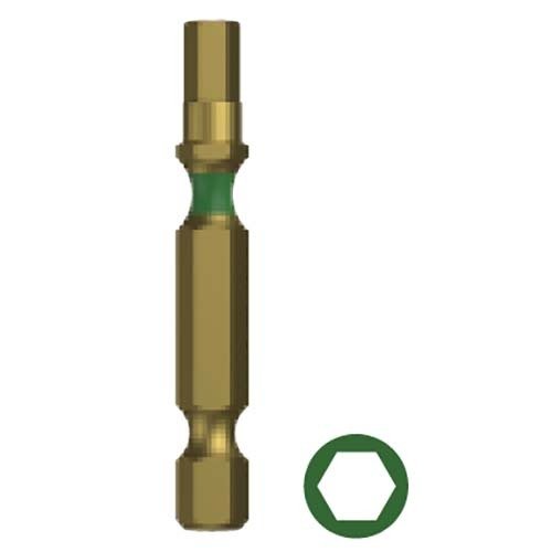 HX5 x 50mm Power Hex TiN Drive Bit 1/4" S2 Alloy Titan - Box of 25 - AIMS Industrial Supplies