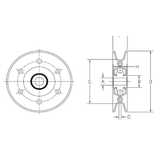 Idler Pulley A Section V-Belt Idler 4 Point Heavy Duty2