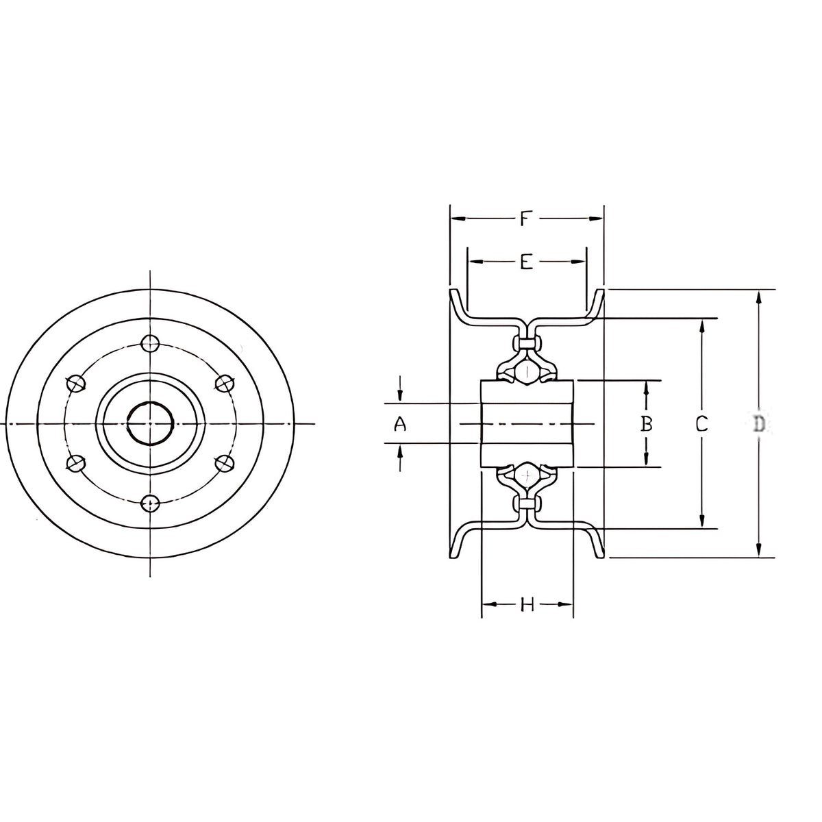 Idler Pulley Flat Flanged