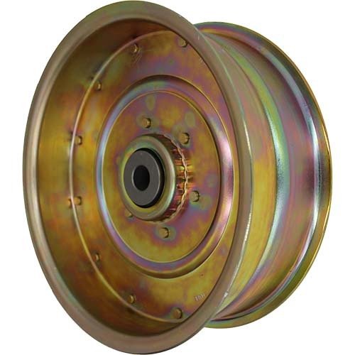 Idler Pulley Flat Flanged Double Row Zinc Plated - AIMS Industrial Supplies