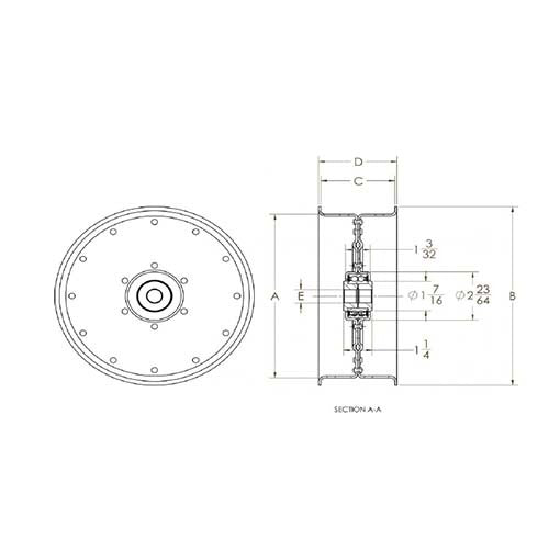 Idler Pulley Flat Flanged Double Row Zinc Plated2
