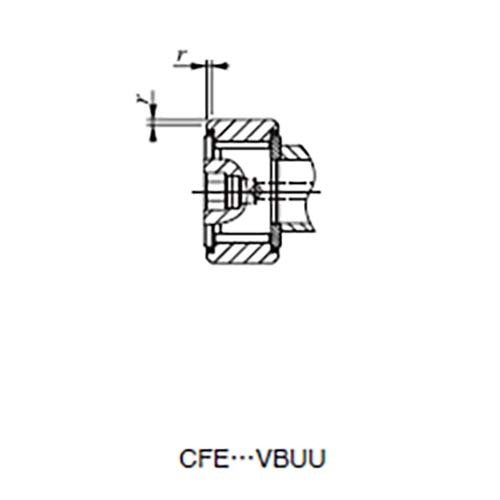 IKO Cam Follower Full Comp Slotted 2RS Cylindrical Outer Ring 1-1/4 x 3 x 1-3/4" - AIMS Industrial Supplies