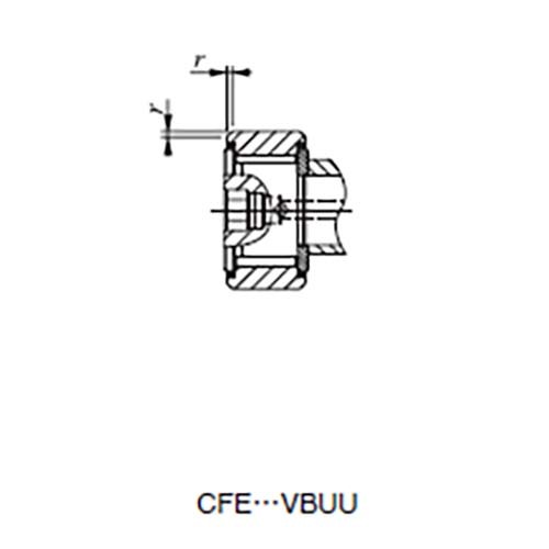 IKO Cam Follower Full Comp Slotted 2RS Cylindrical Outer Ring 1-1/4 x 3 x 1-3/4"2