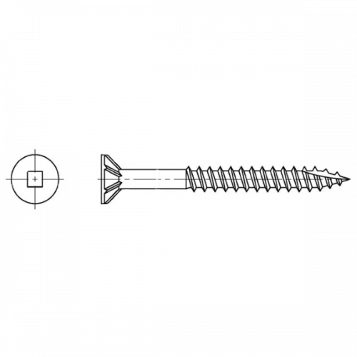 Imperial Square Drive Countersunk Decking Screw - 316 Stainless Steel - AIMS Industrial Supplies