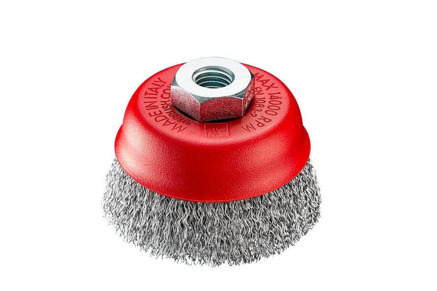 Industrial Wire Brush - SIT 725 Crimped Cup Brush 75mm x M14 - AIMS Industrial Supplies