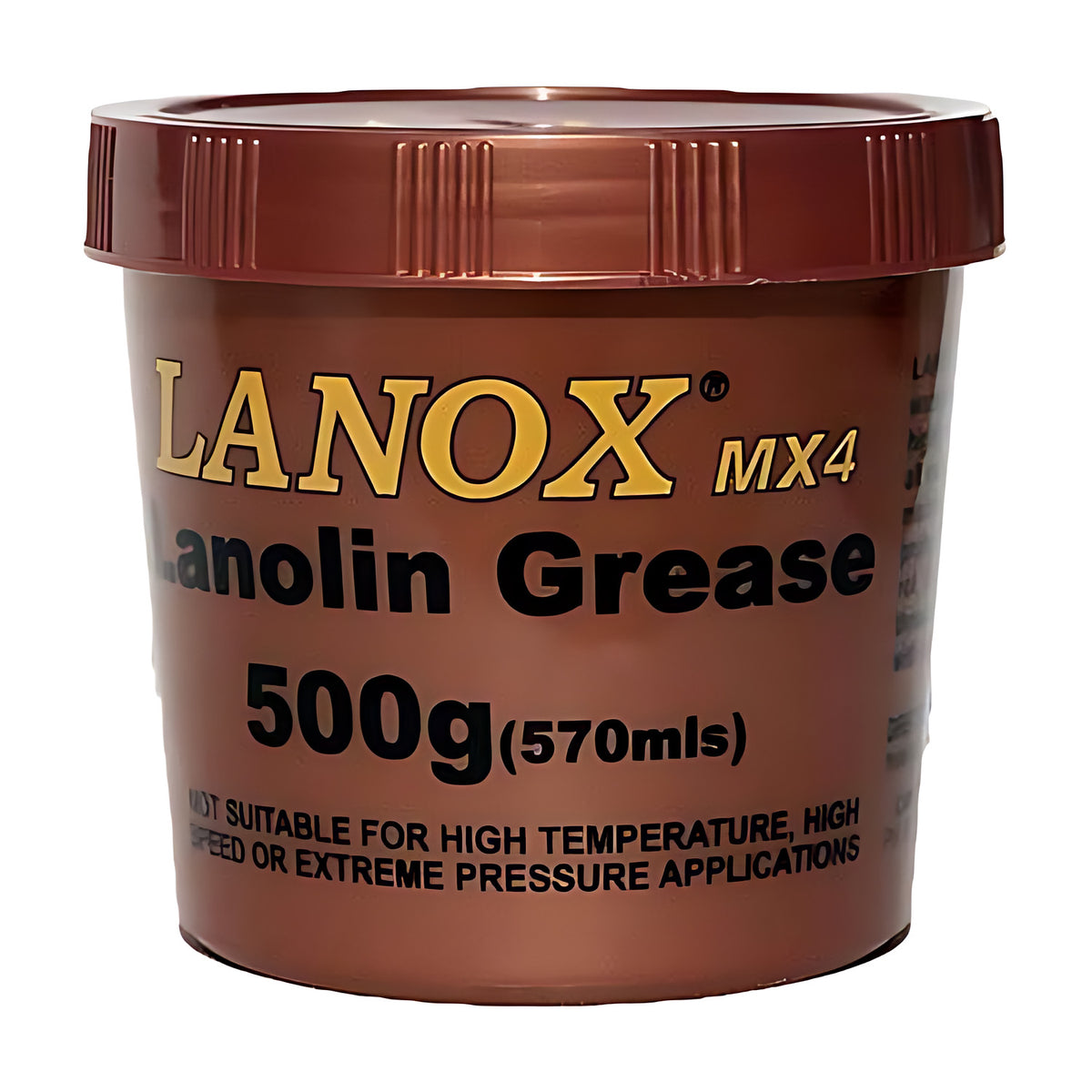 Inox Lanox MX4 Lanolin Grease 500g (570mls) brown tub with brown lid