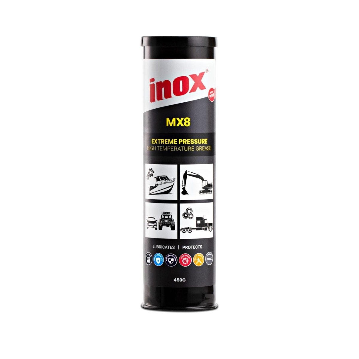 Inox MX8 Premium PTFE Grease Cartridge - 450g - AIMS Industrial Supplies