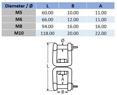 Jaw-Jaw Swivel - 316 Stainless Steel2