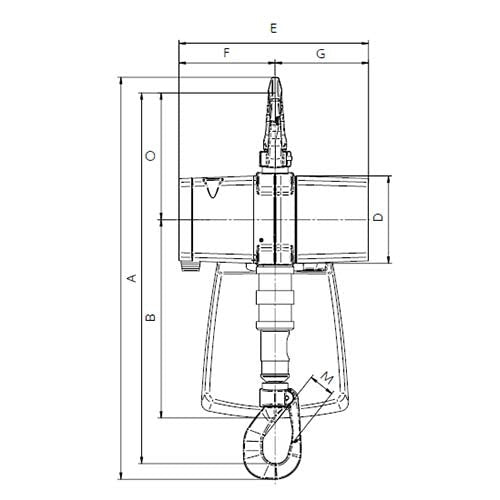 JDN Air Hoist Mini 500kg Capacity - Food Grade Design JDN505 - AIMS Industrial Supplies
