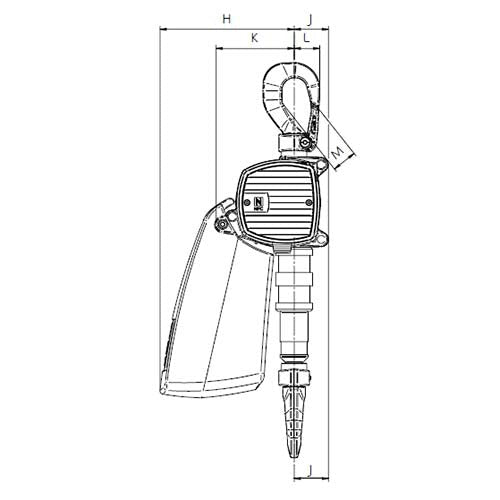 JDN Air Hoist Mini 500kg Capacity - Food Grade Design JDN505 - AIMS Industrial Supplies