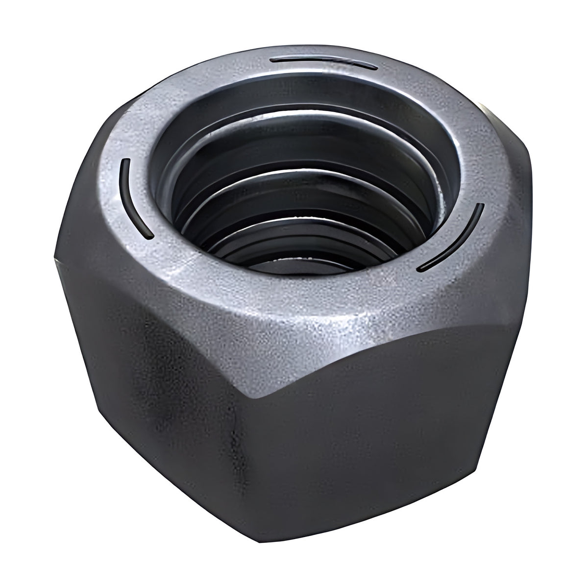 Hobson Class 8.8 hot dip galvanised K0 structural hex nut, M12 to M36 range, with a nylon-style locking insert ring