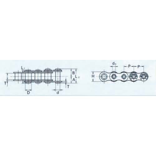 KCM ASA Roller Chain Hollow Pin Simplex - AIMS Industrial Supplies