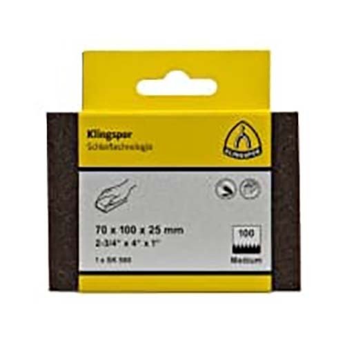 Klingspor Abrasive Hand Block 120 Grit 100 x 70 x 25mm - 670006 - AIMS Industrial Supplies