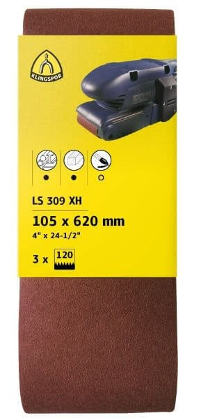 Klingspor Aluminium Oxide D.I.Y. Sanding Belt for Wood, Metals LS309XH - AIMS Industrial Supplies