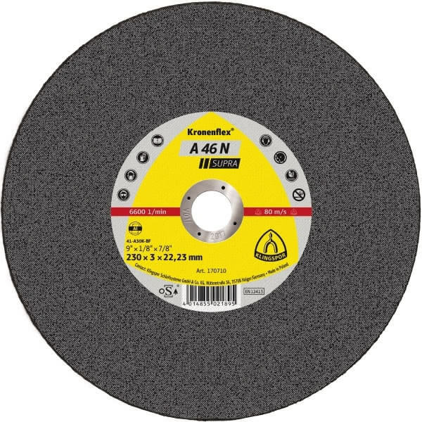 Klingspor Cut Off Wheel Soft 230mm x 3 x 22.23 Box of 25 170710 - AIMS Industrial Supplies