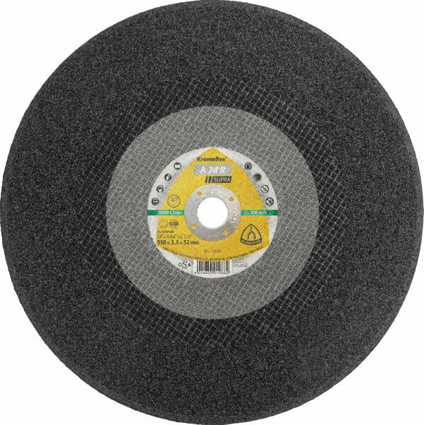 Klingspor Cut-Off Wheel (Supra) Medium Grit for Stainless Steel A24R (100 Vmax) - AIMS Industrial Supplies