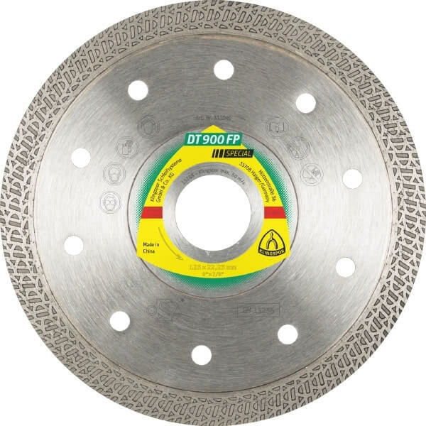 Klingspor Diamond Blade Continuous Rim 115mm x 1.4 x 22.23 Bore 331039