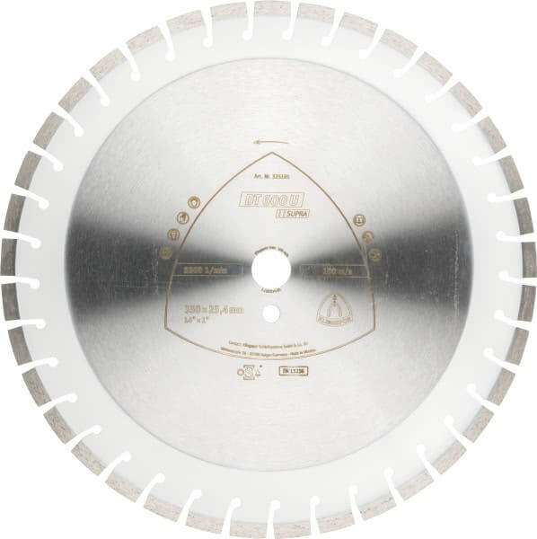 Klingspor Diamond Blade Segmented Edge 350mm x 3 x 25.4 Bore 325195 - AIMS Industrial Supplies