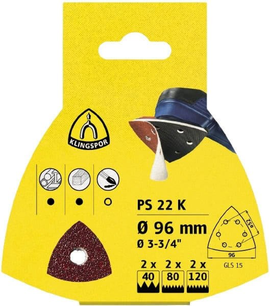 Klingspor D.I.Y. Range Al. Oxide Hook & Loop Disc for Wood, Metal PS22 - AIMS Industrial Supplies