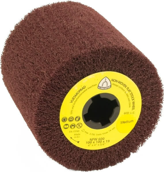 Klingspor Finishing Nylon Web Flap Wheel for Wood, Metals NFW600-S - AIMS Industrial Supplies