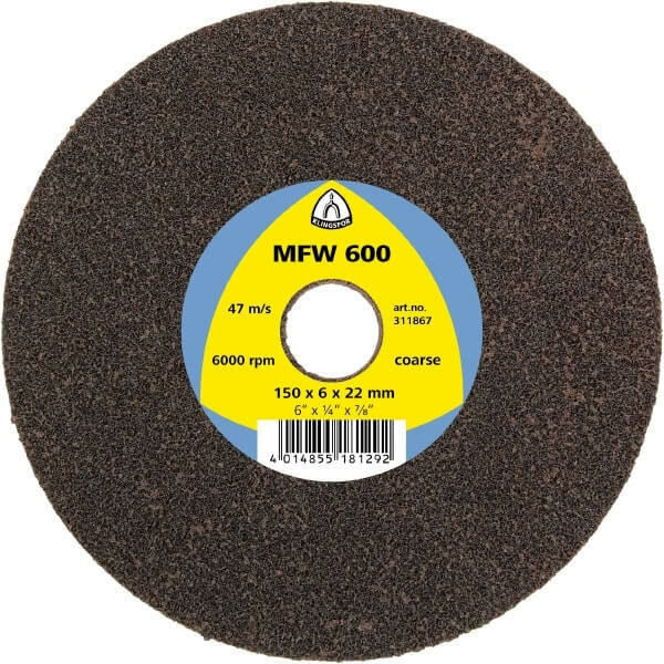 Klingspor Flap Disc Non-Woven Medium 150mm x 25mm Bore Box of 5 337945