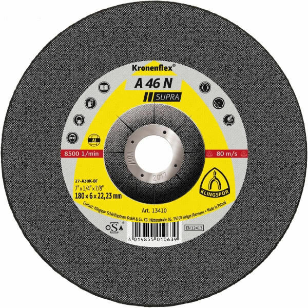 Klingspor Grinding Disc (Supra) Soft Grit for Aluminium A46N1