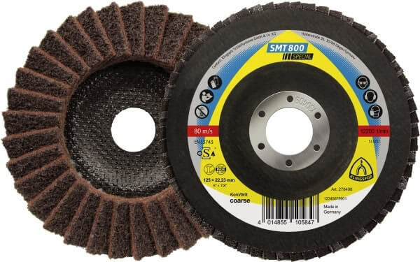 Klingspor Non-Woven 12-Degree Flap Disc Special Stainless Steel SMT800 - AIMS Industrial Supplies