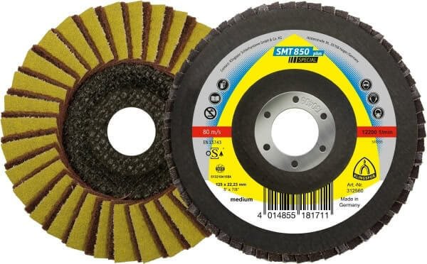 Klingspor Non-Woven 12-Degree Flap Disc Special Stainless Steel SMT850 - AIMS Industrial Supplies