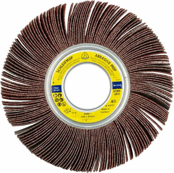 Klingspor Pleated Flap Wheel for Paint, Wood, Plastic, Metals SM611 - AIMS Industrial Supplies