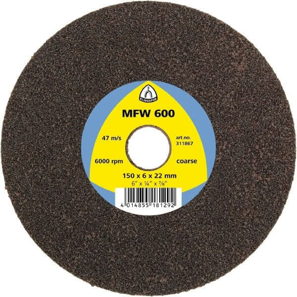 Klingspor Silicon Carbide Non-Woven Web Flap Disc for Steel MFW600 - AIMS Industrial Supplies