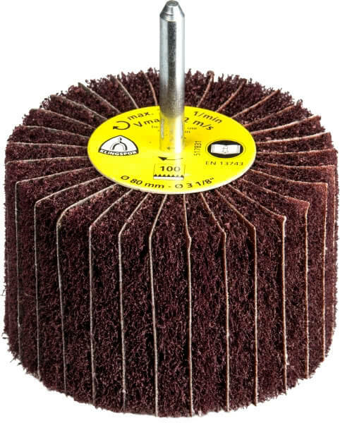 Klingspor Small Spindle Mounted Non-Woven Flap Wheel for Metals NCS600 - AIMS Industrial Supplies
