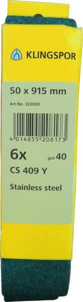 Klingspor Zirconia Multibond Cloth-backed Belt Stainless Steel CS310X1