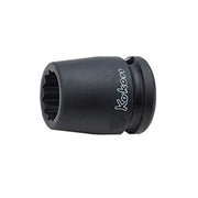 Ko-Ken 14405M impact socket in matt black with a 12-point opening, Ko-ken logo on the side and a cross hole near the drive end