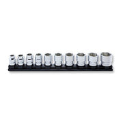 Ko-Ken 1/2" Drive 6 Point (10 - 27mm) Z Series Rail Socket Set, 10 Pieces - AIMS Industrial Supplies