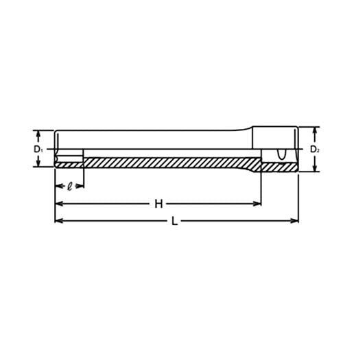 Ko - Ken 1/2" Drive Extra Deep Socket - AIMS Industrial Supplies