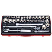 Ko-Ken 1/2" Drive Socket Set 10 - 32mm & 3/8 - 1 1/4", 36 Pcs - KO4279AM - AIMS Industrial Supplies