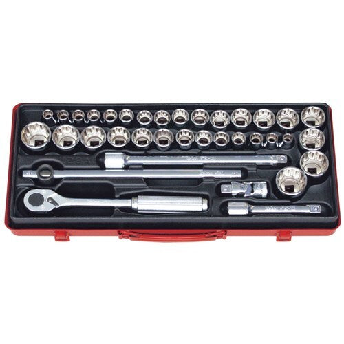 Ko-Ken 1/2" Drive Socket Set 10 - 32mm & 3/8 - 1 1/4", 36 Pcs - KO4279AM1