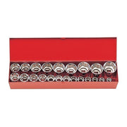 Ko-Ken 1/2" Drive Socket Set 12 Point 10 - 32mm, 22 Pieces - KO4251M - AIMS Industrial Supplies