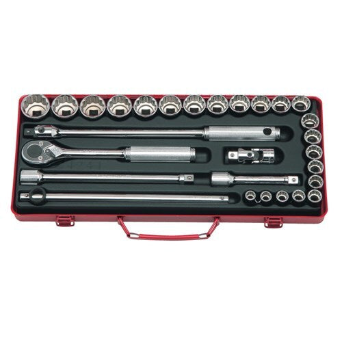 Ko-Ken 1/2" Drive Socket Set 12 Point 10 - 32mm, 28 Pieces - KO4241M1