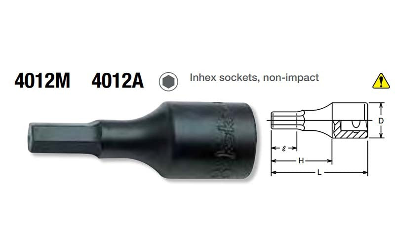 Ko-ken 1/2" Inhex Socket  Metric2
