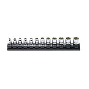 Ko-Ken 1/4" Drive 6 Point (4 - 14mm) Z Series Rail Socket Set, 12 Pieces - AIMS Industrial Supplies