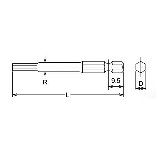 Ko-Ken 1/4" Drive Hex Screwdriver Bit2
