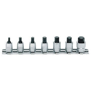 Ko-Ken 1/4" Drive Inhex (3 - 10mm) On Rail Socket Set, 7 Pieces - AIMS Industrial Supplies