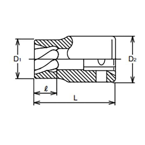 Ko - Ken 1/4" Drive Nut Twister Socket - AIMS Industrial Supplies